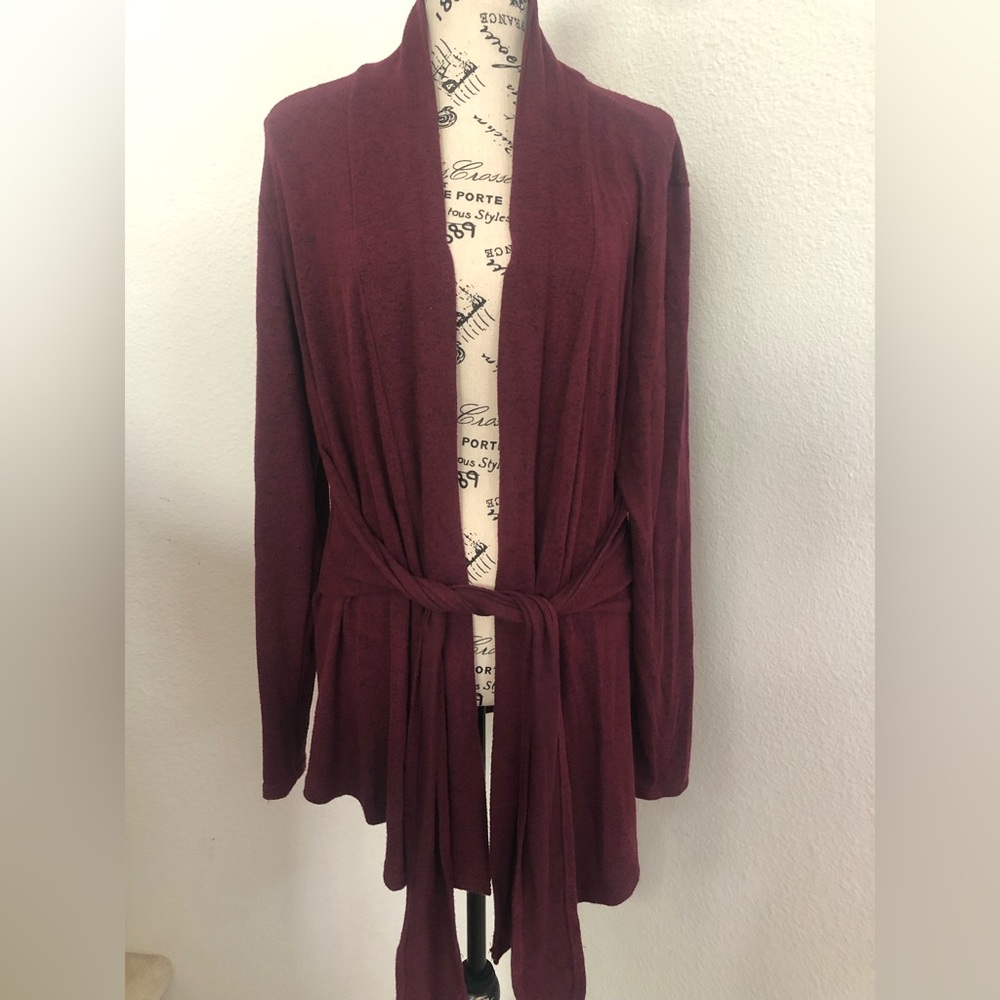Women's Burgundy Sweater Cardigan